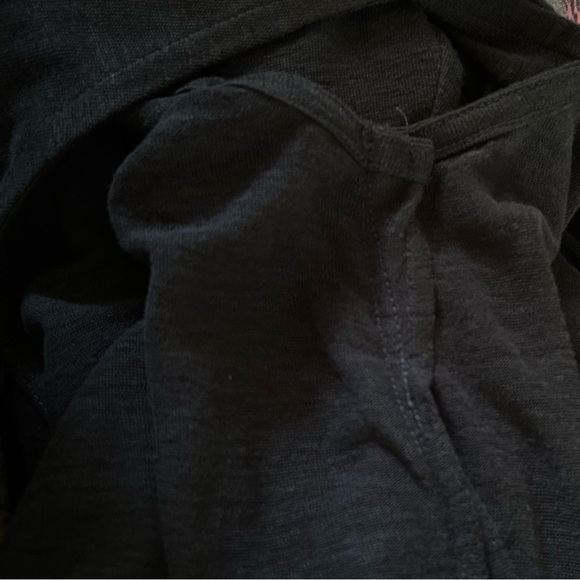 Eileen Fisher Sleeveless Organic Linen Asymmetrical Midi Dress Sz Large Black - Picture 6 of 6